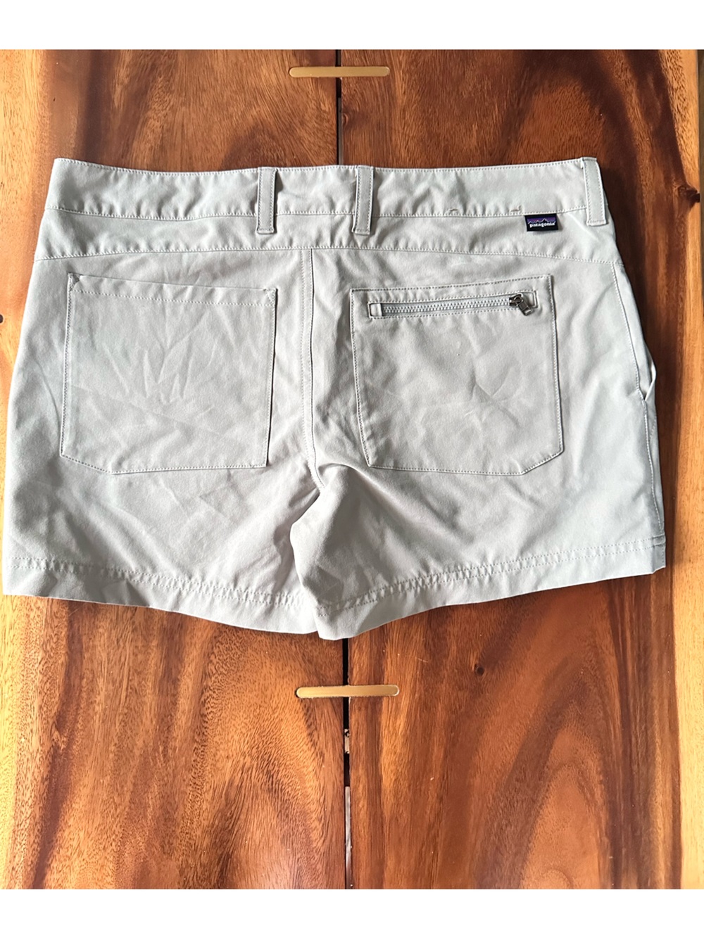 Patagonia Gray Stretch Hiking Shorts Internal Drawcord Women’s 10